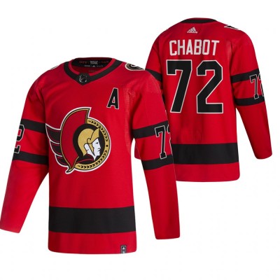 Ottawa Ottawa Senators #72 Thomas Chabot Red Men's Adidas 2020-21 Reverse Retro Alternate NHL Jersey